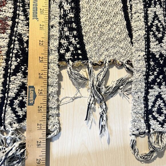 En Creme M/L Western Cardigan Knit Kimono Country Boho Festival Hippie Fringe - Picture 7 of 8